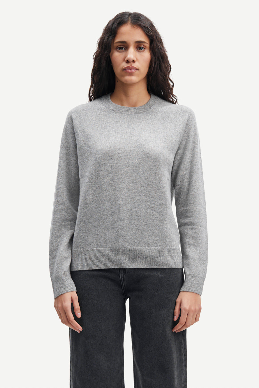 Boston o-neck 6304 knit - Grey Melange